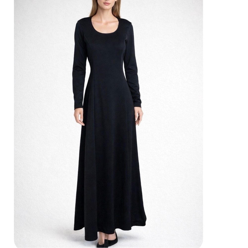 Tuxedo Wholesale maxi black attached belt tie long sleeve SZ 2 back zip long
